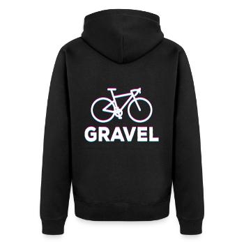 Vélo de gravier Glitch Cyclist Bikepacker Bike - Veste à capuche bio Premium Unisexe - noir - Dos - Nico (187cm)