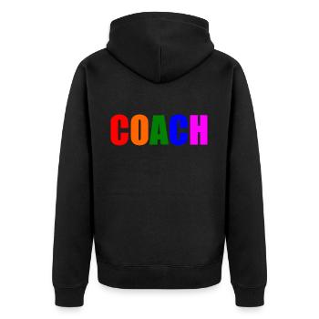 Coach - Unisex Premium Organic Zip Hoodie - black - Back - Nico (187cm)