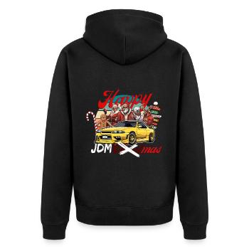 Jdm christmas edition / Tuning Mechanic Costume - Unisex Premium Organic Zip Hoodie - black - Back - Nico (187cm)