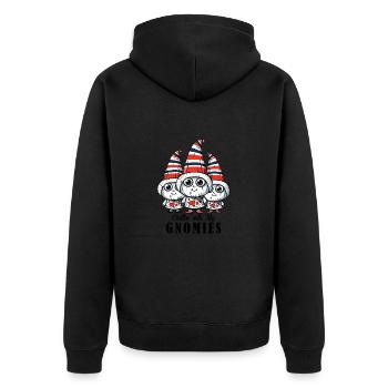 Cillin avec mes nains gnomies Noël - Veste à capuche bio Premium Unisexe - noir - Dos - Nico (187cm)