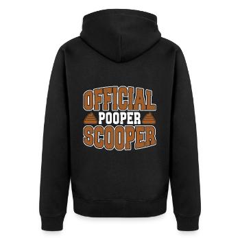Scooper Officiel Pooper 38 - Veste à capuche bio Premium Unisexe - noir - Dos - Nico (187cm)