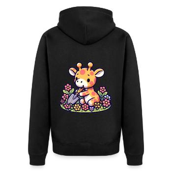 Girafe jardinage Tall Tales jardinier Tee - Veste à capuche bio Premium Unisexe - noir - Dos - Nico (187cm)