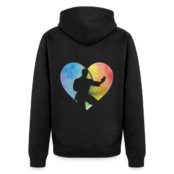 Wing Chun - Veste à capuche bio Premium Unisexe - noir - Dos - Nico (187cm)