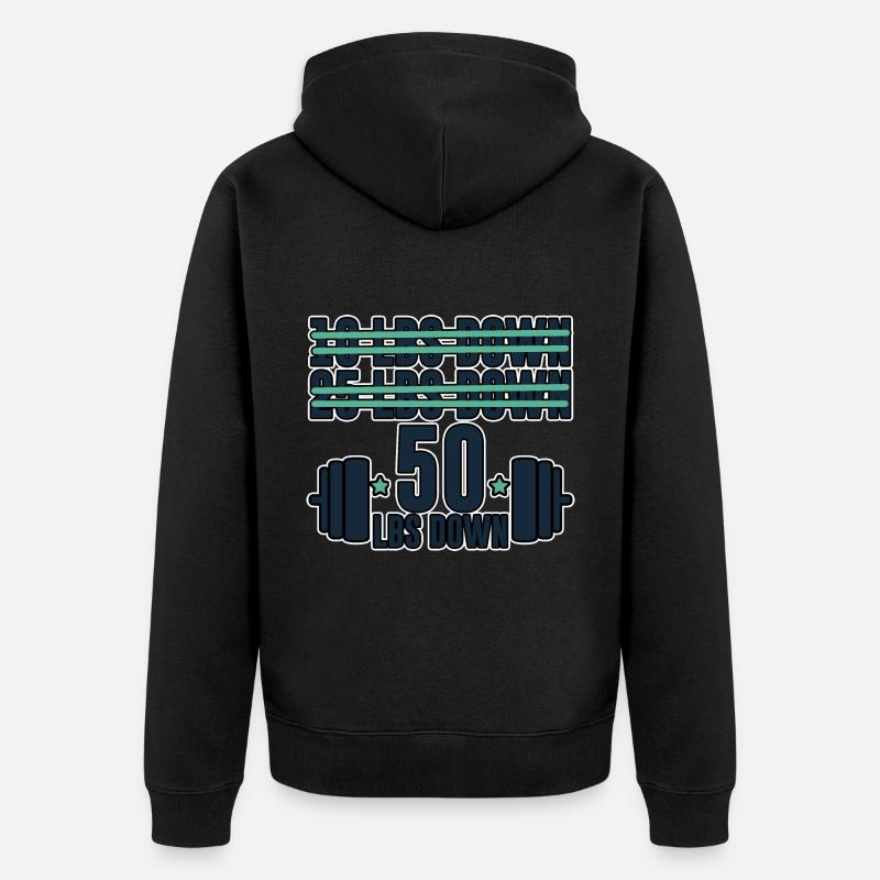 50 lb de duvet 4 - Veste à capuche bio Premium Unisexe - noir