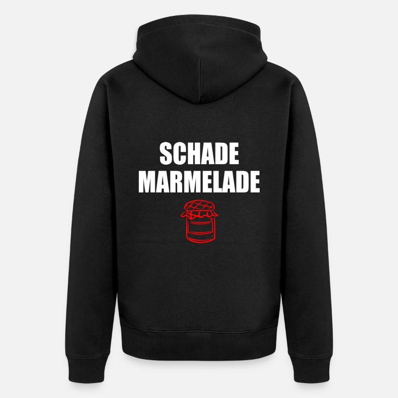 Schade Marmelade - Unisex Premium Bio Zip Hoodie - Schwarz
