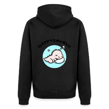 Sleepysaurus Official Sleep Outfit Chemise de nuit - Veste à capuche bio Premium Unisexe - noir - Dos - Nico (187cm)