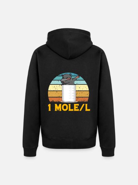 Mole Dabbing - Unisex Premium Organic Zip Hoodie - black