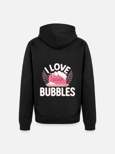 Blasen - Unisex Premium Bio Zip Hoodie - Schwarz