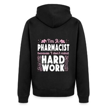 Technicien en pharmacie - Veste à capuche bio Premium Unisexe - noir - Dos - Nico (187cm)