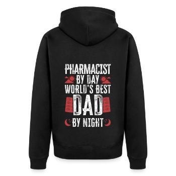 Technicien en pharmacie - Veste à capuche bio Premium Unisexe - noir - Dos - Nico (187cm)