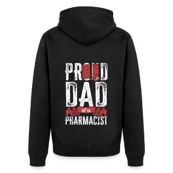 Pharmacy Tech Technician - Unisex Premium Organic Zip Hoodie - black - Back - Nico (187cm)