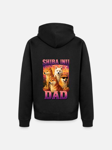 Shiba Inu - Unisex Premium Bio Zip Hoodie - Schwarz