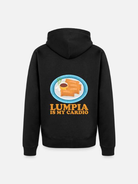 Lumpia Loempia Spring Roll Gifts - Unisex Premium Organic Zip Hoodie - black