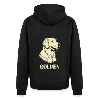 Golden Retriever est en or pour le meilleur chien - Veste à capuche bio Premium Unisexe - noir - Dos - Nico (187cm)