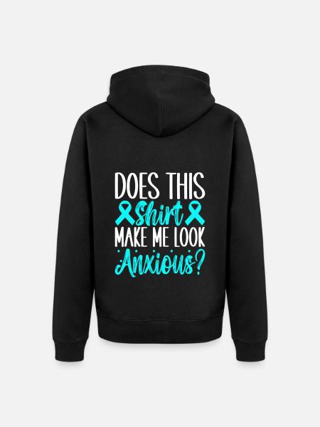 Angststörung Anxiety disorder - Unisex Premium Bio Zip Hoodie - Schwarz