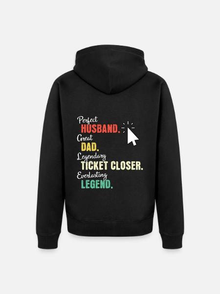 IT Ticket Papa - Unisex Premium Bio Zip Hoodie - Schwarz