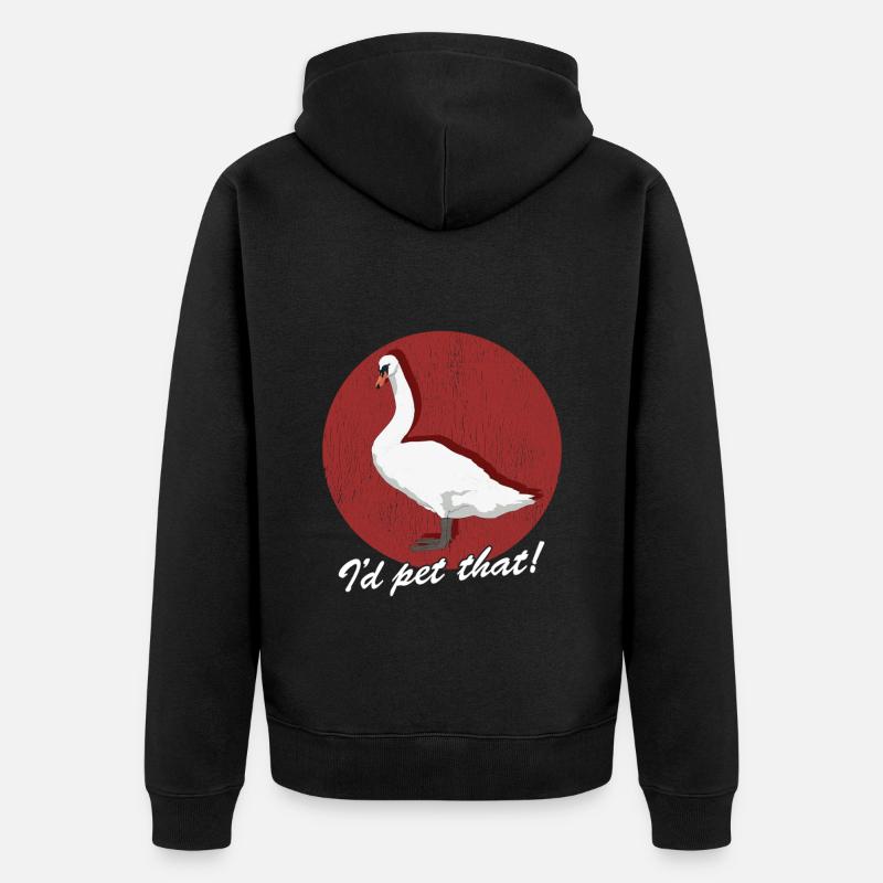 Cygnes Cygnes Swan Lover Cadeau - Veste à capuche bio Premium Unisexe - noir