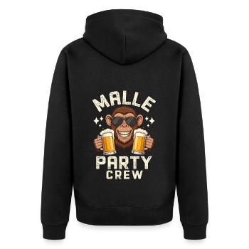 Malle Party Crew - Veste à capuche bio Premium Unisexe - noir - Dos - Nico (187cm)