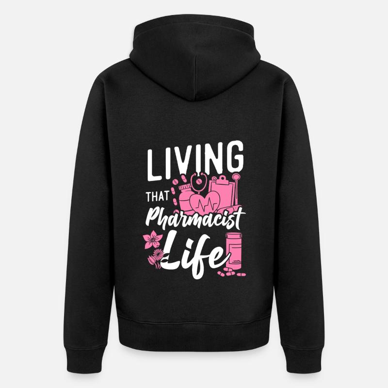 Pharmacy Tech Technician - Unisex Premium Bio Zip Hoodie - Schwarz