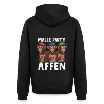 Malle Fête Singe - Veste à capuche bio Premium Unisexe - noir - Dos - Nico (187cm)