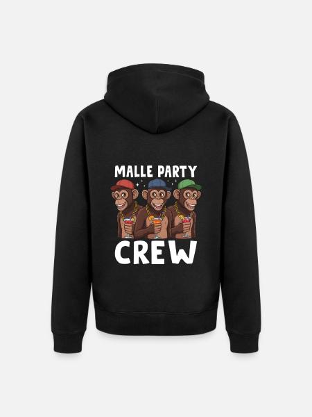 Malle Party Crew - Unisex Premium Organic Zip Hoodie - black