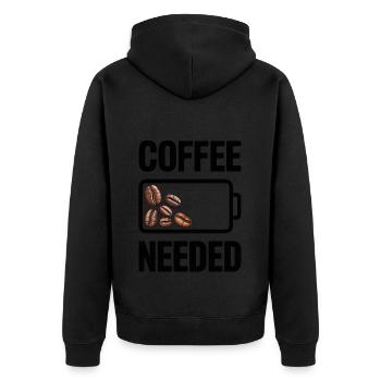 Café Humour Café Drôle Dicton - Veste à capuche bio Premium Unisexe - noir - Dos - Nico (187cm)