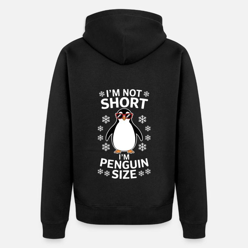 Pingouin disant drôle Pingouins Cadeau - Veste à capuche bio Premium Unisexe - noir