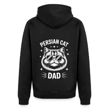 Perserkatze Spruch Lustiges Perserkatzen Geschenk - Unisex Premium Bio Zip Hoodie - Schwarz - Hinten - Nico (187cm)