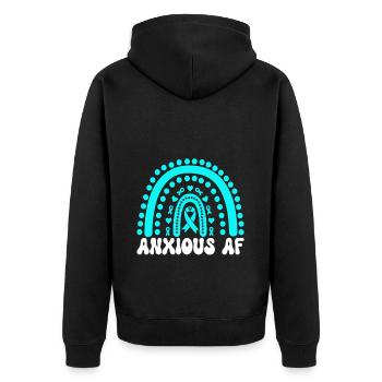 Trouble anxieux Trouble anxieux - Veste à capuche bio Premium Unisexe - noir - Dos - Nico (187cm)