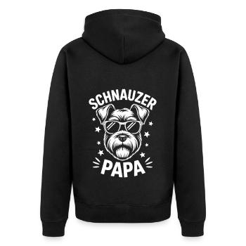 Schnauzer disant papa drôle Schnauzer cadeau - Veste à capuche bio Premium Unisexe - noir - Dos - Nico (187cm)