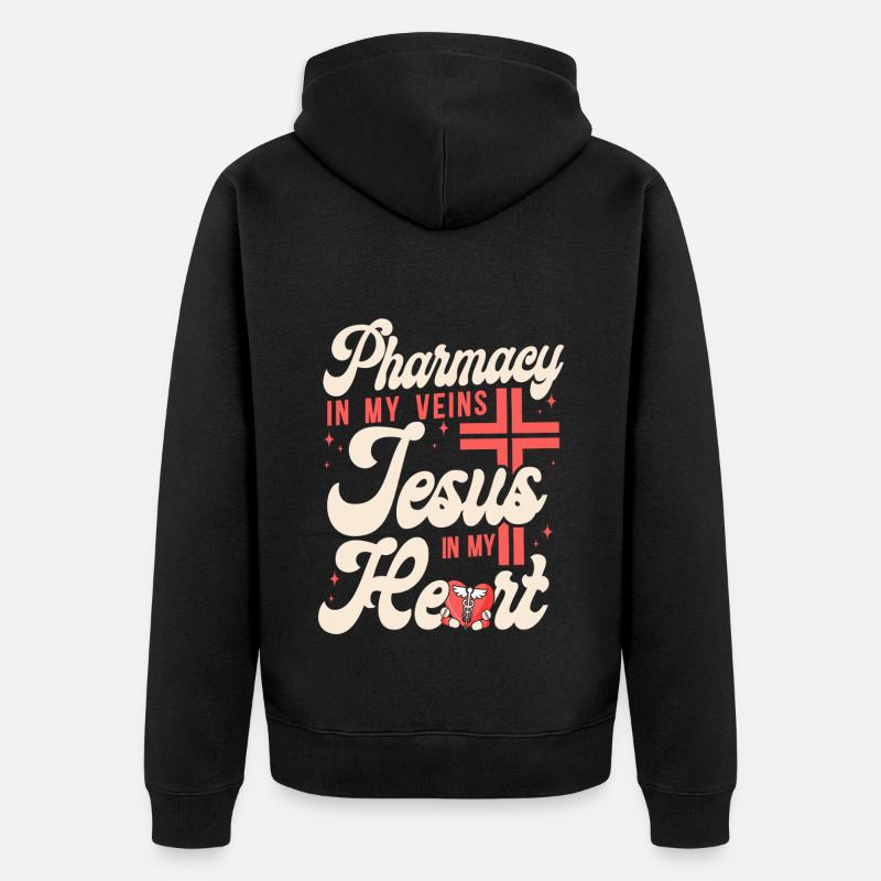 Technicien en pharmacie - Veste à capuche bio Premium Unisexe - noir