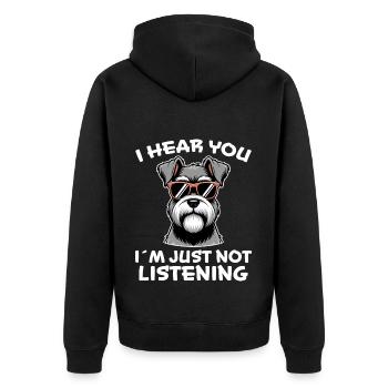 Schnauzer disant drôle de cadeau de schnauzer - Veste à capuche bio Premium Unisexe - noir - Dos - Nico (187cm)