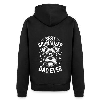 Schnauzer disant papa drôle Schnauzer cadeau - Veste à capuche bio Premium Unisexe - noir - Dos - Nico (187cm)