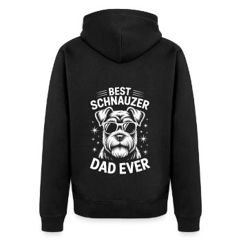 Schnauzer disant papa drôle Schnauzer cadeau - Veste à capuche bio Premium Unisexe - noir - Dos - Nico (187cm)