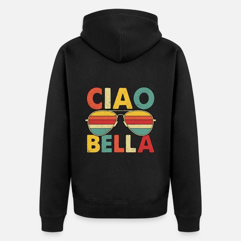 Ciao Bella - Veste à capuche bio Premium Unisexe - noir