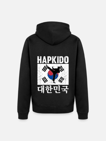 Hapkido Korean Martial Art - Unisex Premium Organic Zip Hoodie - black