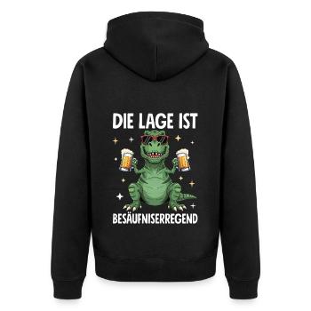 La situation est l’ivresse - Veste à capuche bio Premium Unisexe - noir - Dos - Nico (187cm)