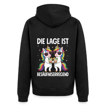 La situation est l’ivresse - Veste à capuche bio Premium Unisexe - noir - Dos - Nico (187cm)