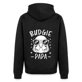 Perruche disant drôle de perruche cadeau - Veste à capuche bio Premium Unisexe - noir - Dos - Nico (187cm)