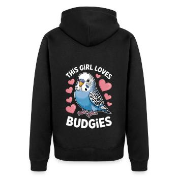 Perruche disant drôle de perruche cadeau - Veste à capuche bio Premium Unisexe - noir - Dos - Nico (187cm)