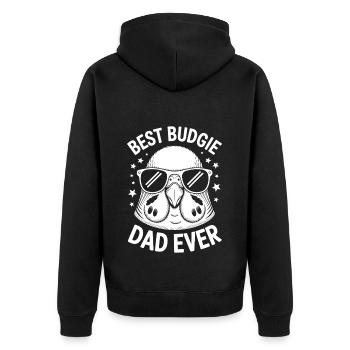 Perruche disant drôle de perruche cadeau - Veste à capuche bio Premium Unisexe - noir - Dos - Nico (187cm)