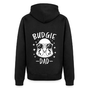 Perruche disant drôle de perruche cadeau - Veste à capuche bio Premium Unisexe - noir - Dos - Nico (187cm)