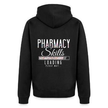 Pharmacy Tech Technician - Unisex Premium Organic Zip Hoodie - black - Back - Nico (187cm)