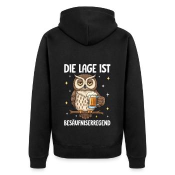 La situation est l’ivresse - Veste à capuche bio Premium Unisexe - noir - Dos - Nico (187cm)