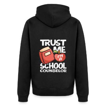 Croyez-moi, je suis conseillère scolaire - Veste à capuche bio Premium Unisexe - noir - Dos - Nico (187cm)