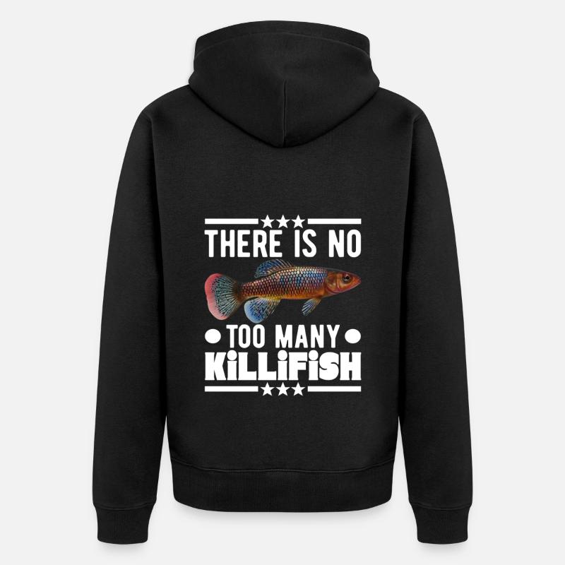 Killifisch Eierlegender Zahnkrapfen Aquarium - Unisex Premium Bio Zip Hoodie - Schwarz