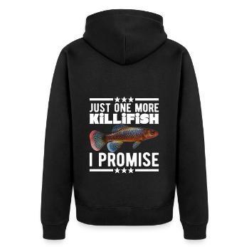Killifish Egg-laying Tooth Doughnut Aquarium - Unisex Premium Organic Zip Hoodie - black - Back - Nico (187cm)