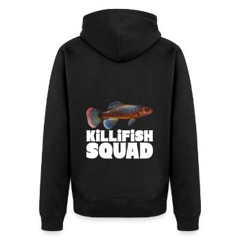 Killifish Egg-laying Tooth Doughnut Aquarium - Unisex Premium Organic Zip Hoodie - black - Back - Nico (187cm)