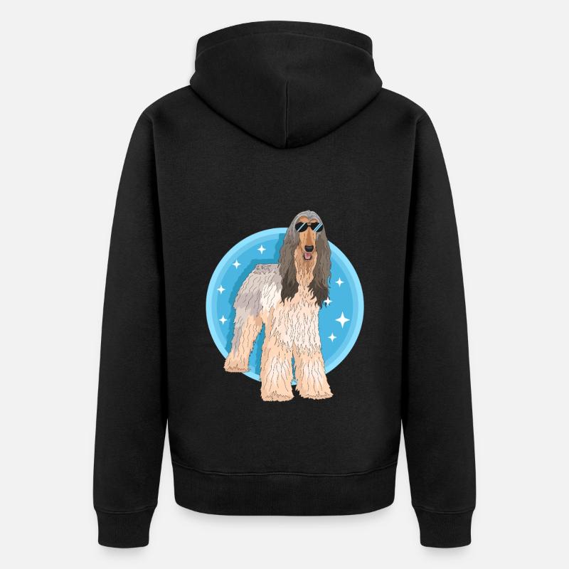 Lévrier afghan Chien Propriétaire Cadeau - Veste à capuche bio Premium Unisexe - noir