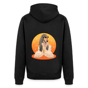 Lévrier afghan Chien Propriétaire Cadeaux - Veste à capuche bio Premium Unisexe - noir - Dos - Nico (187cm)